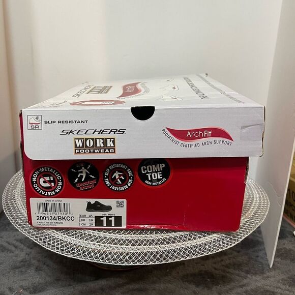 Sketcher’s Men’s Work Footwear Size 11 Black/Charcoal NWT - Picture 15 of 16